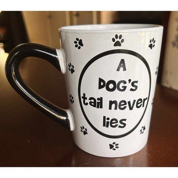 Dog Lovers Coffee Mug A Dogs Tail Never Lies By Enjoy Life - Picture 1 of 4